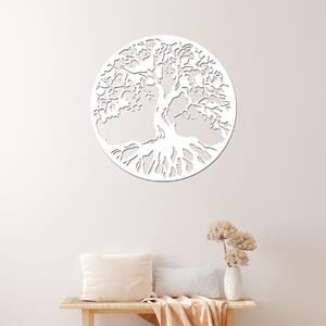 Dřevo života | Dřevěný strom na zeď STROM ŽIVOTA | Barva: Bílá | Rozměry Ø: 60