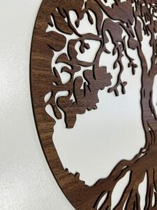 Dřevo života | Dřevěný strom na zeď STROM ŽIVOTA | Barva: Ořech | Rozměry Ø: 30