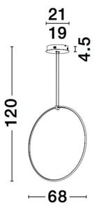 Závěsné LED svítidlo NOVA LUCE RING 27W 3000K 9820591 stmívatelné Triac