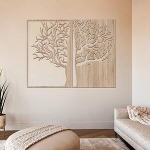 Dřevo života | Dřevěný strom na zeď DUALITY | Barva: Světlý dub | Rozměry (cm): 120x90