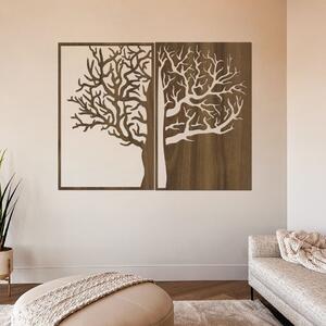 Dřevo života | Dřevěný strom na zeď DUALITY | Barva: Ořech | Rozměry (cm): 120x90