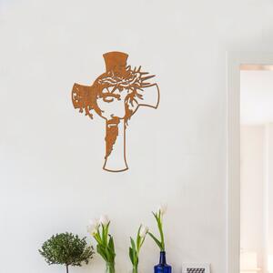 Dřevo života | Dřevěný kříž s ježíšem na zeď | Rozměry (cm): 20x27 | Barva: Třešeň