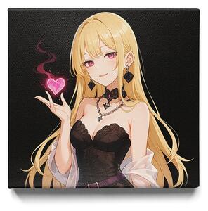 KRAFTHOUSE.EU Heart Sorceress – magický anime obraz na plátně Premium Canvas | 100% bavlna | Různé rozměry Velikost: 40 x 40 cm