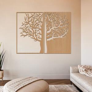 Dřevo života | Dřevěný strom na zeď DUALITY | Barva: Buk | Rozměry (cm): 120x90