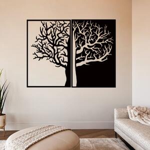 Dřevo života | Dřevěný strom na zeď DUALITY | Barva: Černá | Rozměry (cm): 40x30