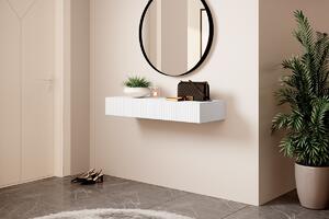Závěsný toaletní/konzolový stolek Nicole - bílá / bílý mat