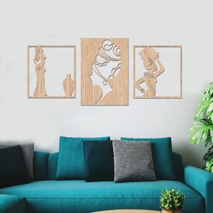 Dřevo života | Dřevěná dekorace na zeď AFRO | Barva: Černá | Rozměry (cm): 90x42