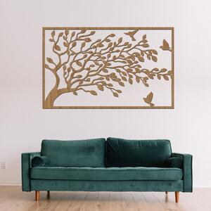 Dřevo života | Dřevěný strom na zeď VÍTR | Rozměry (cm): 67x40 | Barva: Horský dub