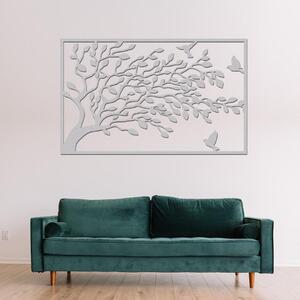 Dřevo života | Dřevěný strom na zeď VÍTR | Rozměry (cm): 100x60 | Barva: Bílá