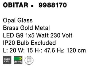 Závěsné svítidlo NOVA LUCE OBITAR G9 9988170 bez žárovky