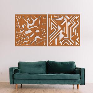 Dřevo života | Dřevěný panel na zeď LINIE | Barva: Horský dub | Rozměry (cm): 60x30