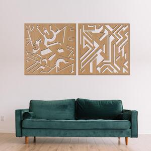 Dřevo života | Dřevěný panel na zeď LINIE | Barva: Buk | Rozměry (cm): 80x40