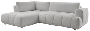 -25 % Dny MOMENTI– Bobochic Paris Světle šedá bouclé rozkládací pohovka Fuji 282 cm, levá