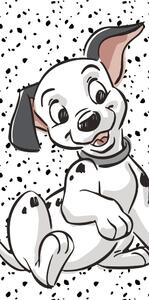 Černobílá bavlněná dětská osuška 70x140 cm 101 Dalmatians "Lucky" – Jerry Fabrics