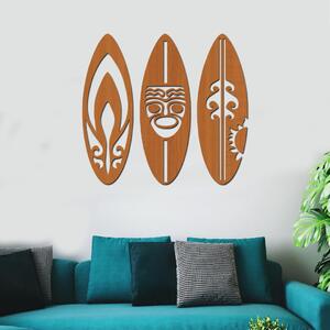 Dřevo života | Dřevěná dekorace na zeď SURF | Barva: Černá | Rozměry (cm): 60x60