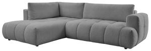 -25 % Dny MOMENTI– Bobochic Paris Šedá bouclé rozkládací pohovka Fuji 282 cm, levá