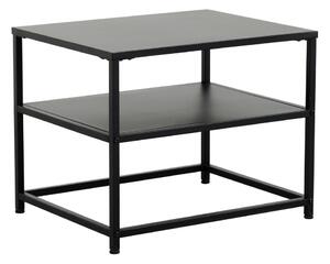 Moebel Living Černý kovový odkládací stolek Baker 50 x 40 cm