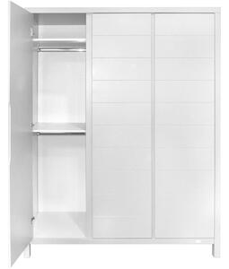 Bíle lakovaná skříň Quax Stripes 190 x 147 cm