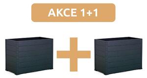 Trestles AKCE 1+1 - Vyvýšený kovový záhon Midi - černý