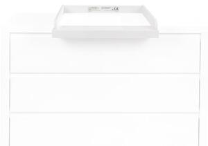 Bíle lakovaná nástavba pro přebalovací pult Quax Stripes 75 x 55 cm
