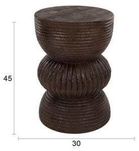 -25 % Dny MOMENTI– Housecraft Living Hnědý dřevěný odkládací stolek Santo ø 30 cm
