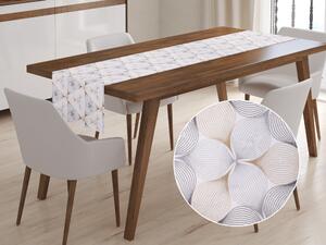 Biante Dekorační běhoun na stůl PM-031 Designové geometrické obrazce na bílém 20x120 cm