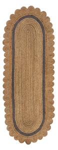 Šedý/v přírodní barvě ručně tkaný jutový běhoun 80x230 cm Grace Grey – Flair Rugs