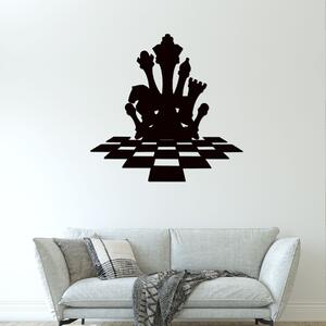 Dřevo života | Dřevěná dekorace na stěnu Šachy | Barva: Bílá | Rozměry (cm): 20x20