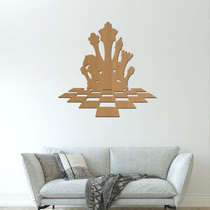 Dřevo života | Dřevěná dekorace na stěnu Šachy | Barva: Buk | Rozměry (cm): 40x40