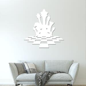 Dřevo života Dřevěná dekorace na stěnu Šachy Barevný vzor: Bílá, Rozměry (cm): 20x20