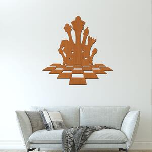 Dřevo života | Dřevěná dekorace na stěnu Šachy | Barva: Světlý dub | Rozměry (cm): 20x20