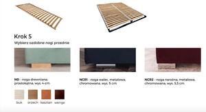 Hauss Moderní postel Koral (mnoho velikostních variant) Odstín postele: Potah skupiny I, Úložný prostor: ZÁKLADNÍ kostra bez úložného prostoru, Rozměr matrace: 160 x 200 cm