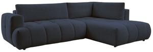 -25 % Dny MOMENTI– Bobochic Paris Tmavě modrá bouclé rozkládací pohovka Fuji 282 cm, pravá