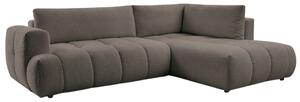 -25 % Dny MOMENTI– Bobochic Paris Hnědá bouclé rozkládací pohovka Fuji 282 cm, pravá