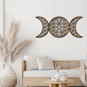 Dřevo života | Dřevěná dekorace na stěnu TROJÍ MĚSÍC | Rozměry (cm): 20x9 | Barva: Černá