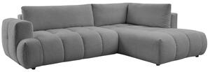 -25 % Dny MOMENTI– Bobochic Paris Šedá bouclé rozkládací pohovka Fuji 282 cm, pravá