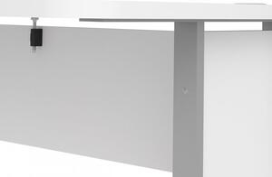 Rohový kancelářský stůl Prima 80400/44 bílý/stříbrné nohy - TVI