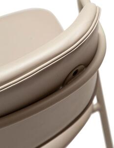 ​​​​​Dan-Form Světle šedá koženková jídelní židle DAN-FORM Zed s šedou podnoží
