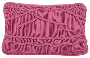 Dekorativní makramé polštář 30 x 50 cm růžový KIRIS
