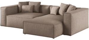 -25 % Dny MOMENTI– Cosmopolitan Design Hnědá rohová pohovka Aveiro 254 cm, pravá