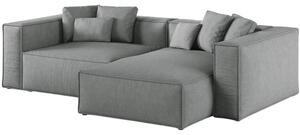 -25 % Dny MOMENTI– Cosmopolitan Design Šedá rohová pohovka Aveiro 254 cm, pravá