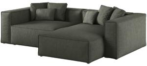 -25 % Dny MOMENTI– Cosmopolitan Design Tmavě zelená rohová pohovka Aveiro 254 cm, pravá
