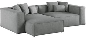 -25 % Dny MOMENTI– Cosmopolitan Design Šedá rohová pohovka Aveiro 254 cm, levá