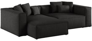-25 % Dny MOMENTI– Cosmopolitan Design Černá rohová pohovka Aveiro 254 cm, levá