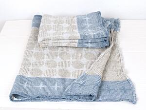 Snový svět Lněný ručník Bliki modré Rozměr: 50 x 70 cm