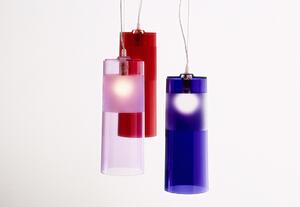 Kartell designová závěsná svítidla Easy (červená transparentní)