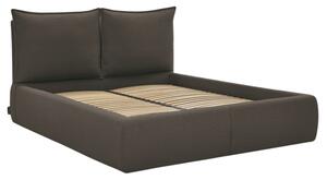 -25 % Dny MOMENTI– Bobochic Paris Hnědá bouclé dvoulůžková postel Garance 160 x 200 cm s úložným prostorem