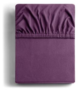 Fialové napínací prostěradlo jersey 160x200 cm Amber – Restilo