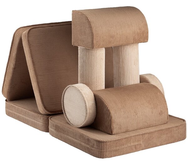 Hnědá manšestrová dětská pohovka 132 cm Settee – Wigiwama