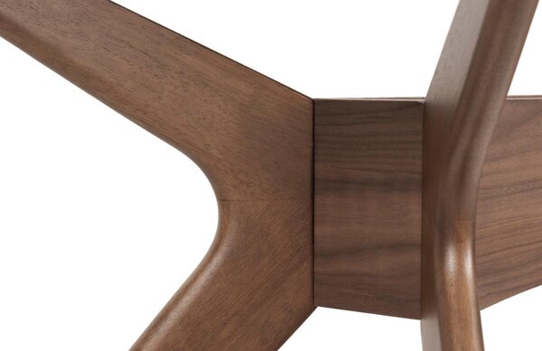 -25 % Dny MOMENTI– Skleněný jídelní stůl Somcasa Della 140 x 90 cm s ořechovou podnoží